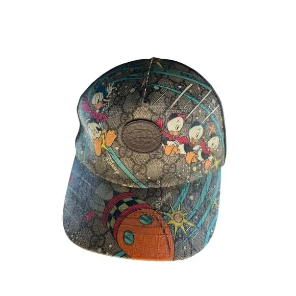 Gucci x Disney Donald Duck 2021 Rare Adult Size M Brown Leather